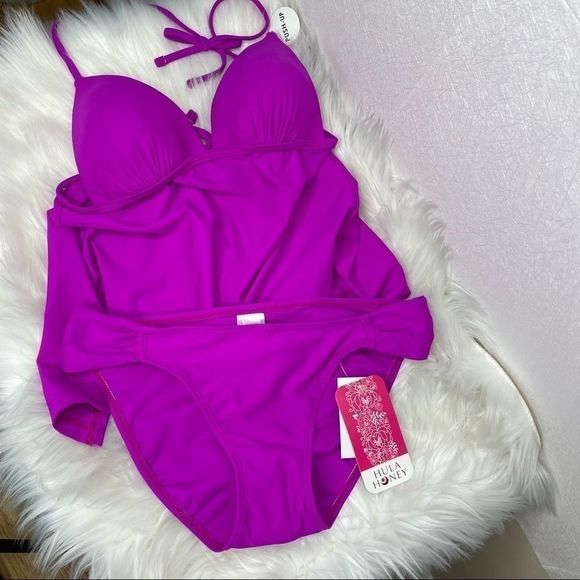 𝅺hula Honey Two Piece Tankini Swimsuit Set S - Picture 7 of 7